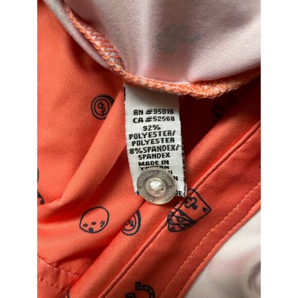 Straight Down Polo Shirt Mens/Teen Coral Size XL Golf Palmetto Dunes Hilton Head - Picture 11 of 11